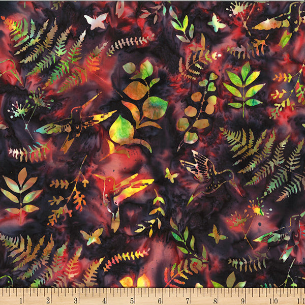 Hoffman Batik W2584 540 Woodstock Hummingbird Garden By The Yard