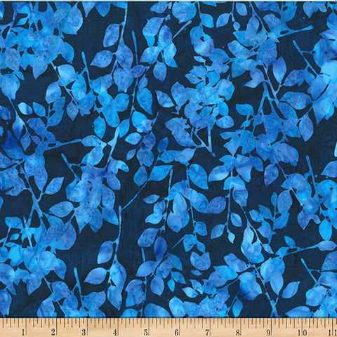 Hoffman Batik W2585 123 Lapis Leaves By The Yard