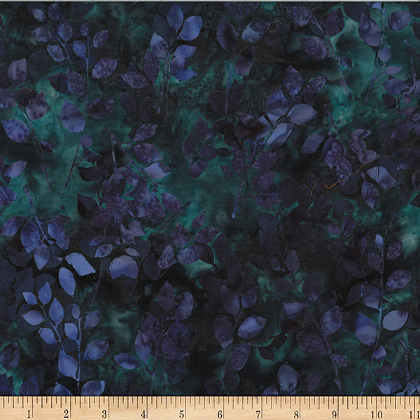 Hoffman Batik W2585 136 Peacock Leaves By The Yard