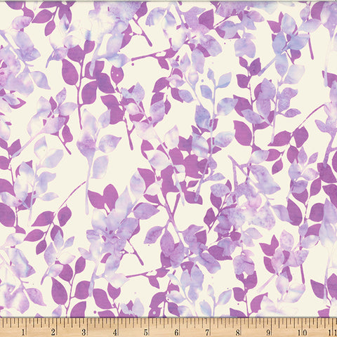 Hoffman Batik W2585 30 Lilac Leaves By The Yard