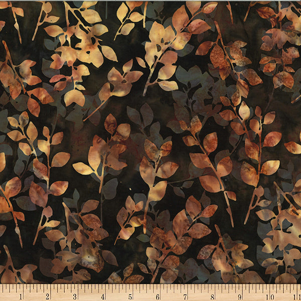 Hoffman Batik W2585 51 Chestnut Leaves By The Yard