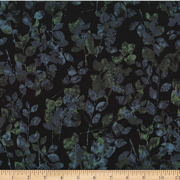 Hoffman Batik W2585 537 Blacklight Leaves By The Yard