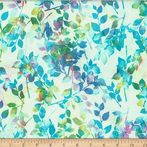 Hoffman Batik W2585 667 Light Bright Leaves By The Yard