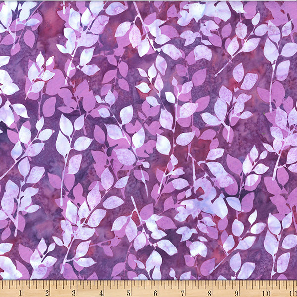 Hoffman Batik W2585 91 Amethyst Leaves By The Yard