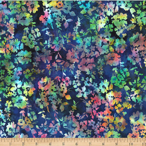 Hoffman Bali Batik Deep Jewels W2592 275 Marlin Medium Floral By The Yard