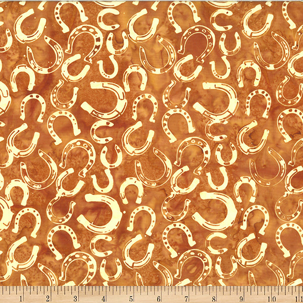 Hoffman Batik W2598 293 Fox Horseshoes By The Yard
