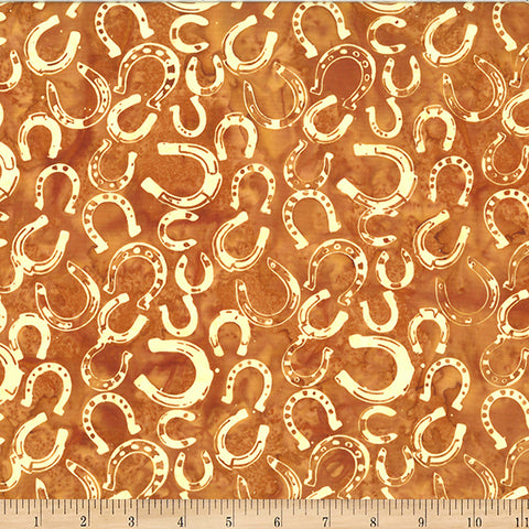 Hoffman Batik W2598 293 Fox Horseshoes By The Yard