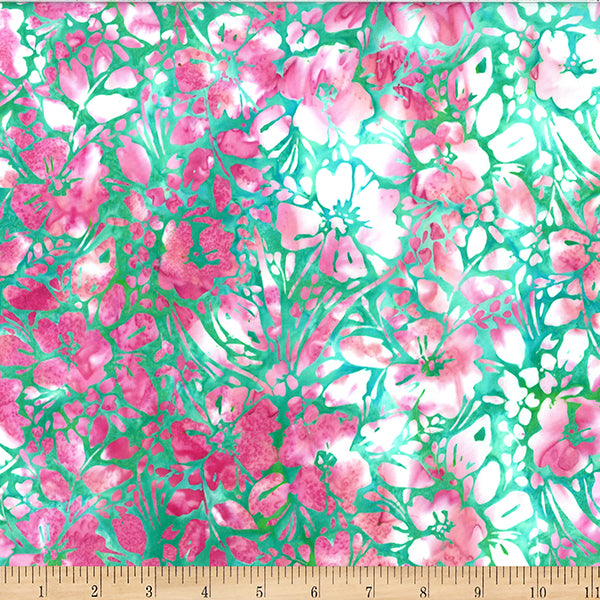 Hoffman Bali Batik Tropical Treasures W2606 29 Pink Floral By The Yard