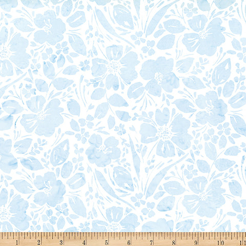 Hoffman Bali Batik W2606 521 Mist Painted Floral By The Yard