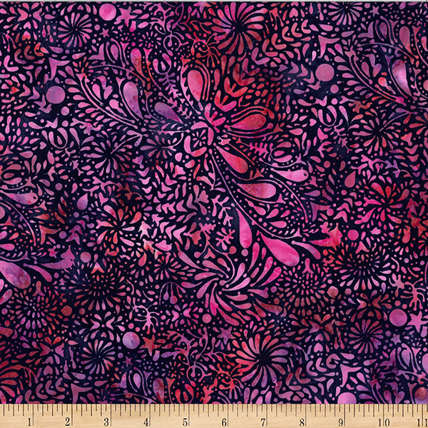 Hoffman Bali Batik Raspberry Swirl W2609 378 Jelly Dragonfly By The Yard