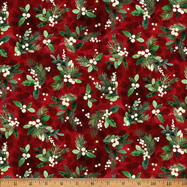Hoffman Furever Cheerful Spectrum Print W5385 10 Crimson Berries By The Yard