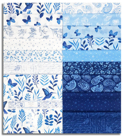 Wilmington Pre-Cut 42 Piece 10 Karat 10" Squares 518-873-518 - Blissful Blues