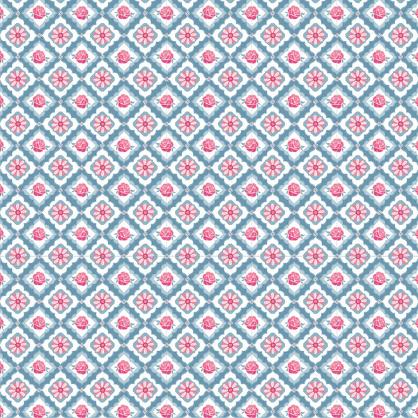 Poppie Cotton Stolen Moments SM25305 Wallpaper Bleu By The Yard