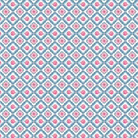 Poppie Cotton Stolen Moments SM25305 Wallpaper Bleu By The Yard