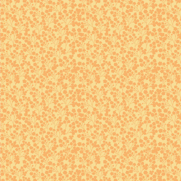 Poppie Cotton Calico Cowgirls CW24813 Wildflowers Yellow By The Yard