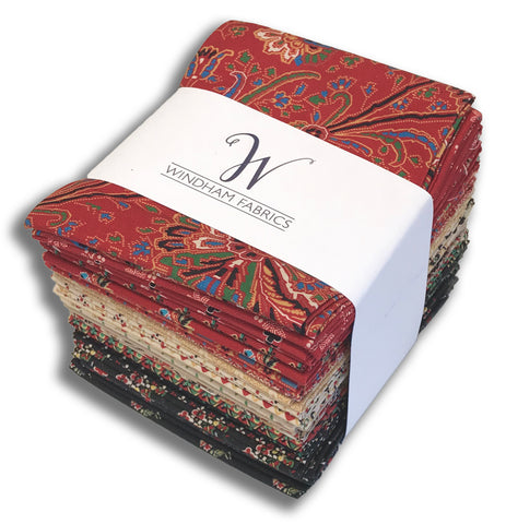 Windham Pre-Cut 23 Piece Fat Quarter Bundle - FATQCIRT X - Circa: Turkey Red