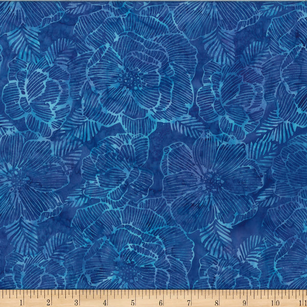 Hoffman Batik X2621 229 Wisteria Stripey Floral By The Yard