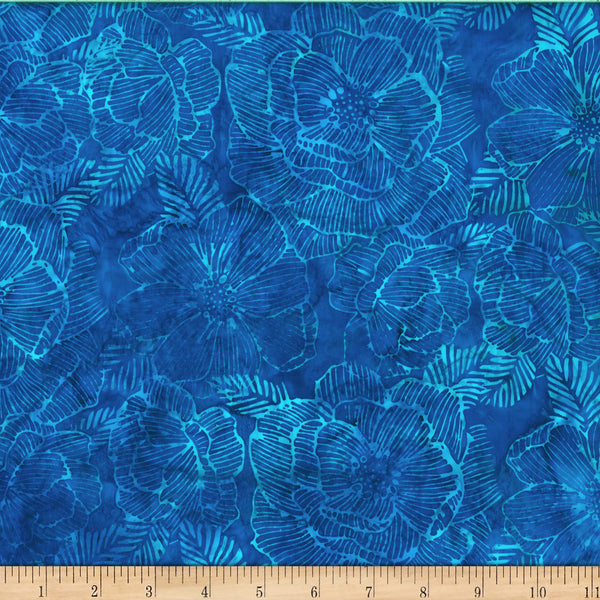 Hoffman Batik X2621 275 Marlin Stripey Floral By The Yard