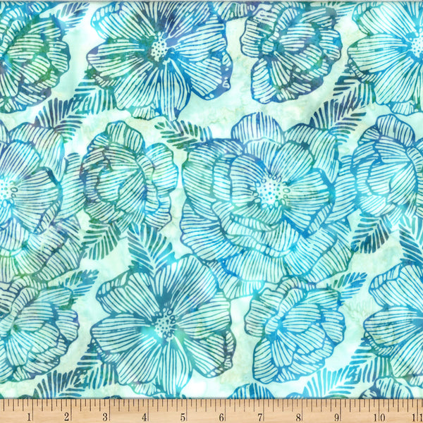 Hoffman Batik X2621 667 Light Bright Stripey Floral By The Yard