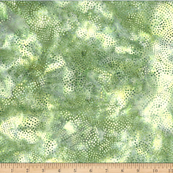 Hoffman Batik X2622 539 Parsley Dotty Scallop By The Yard