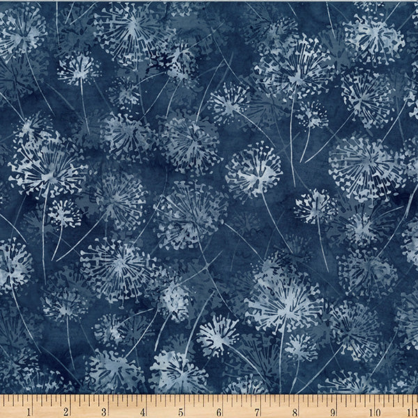 Hoffman Bali Batik X2625 55 Charcoal Dandelion By The Yard