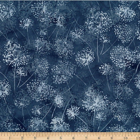 Hoffman Bali Batik X2625 55 Charcoal Dandelion By The Yard