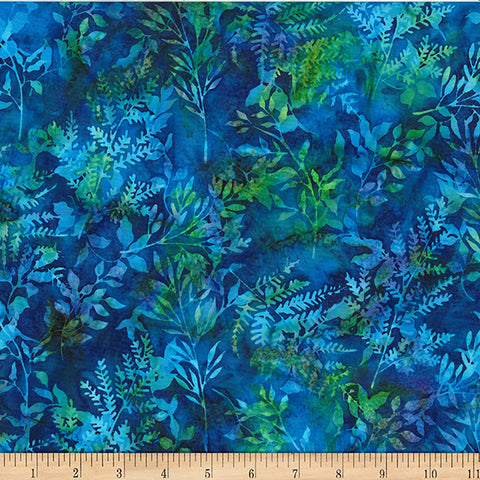 Hoffman Bali Batik X2627 123 Lapis Leafy Branches By The Yard