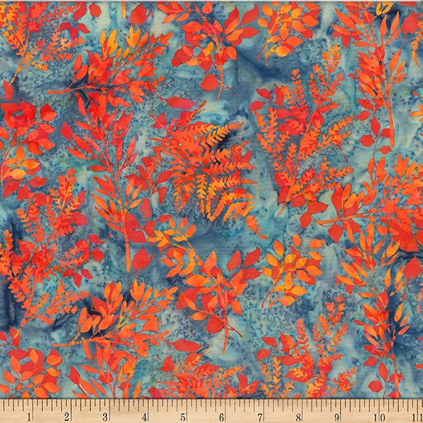 Hoffman Bali Batik X2627 151 Sunset Leafy Branches By The Yard