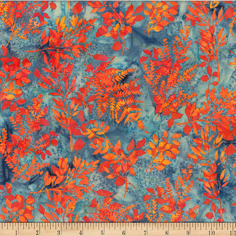 Hoffman Bali Batik X2627 151 Sunset Leafy Branches By The Yard