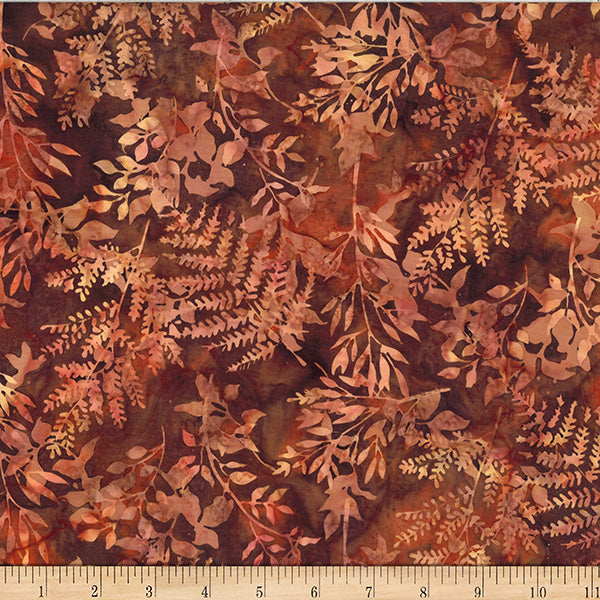 Hoffman Batik X2627 572 Bourbon Leafy Branches By The Yard
