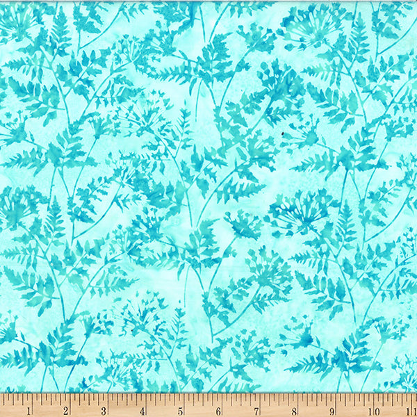 Hoffman Bali Batik X2630 61 Turquoise Sweet Cicely By The Yard