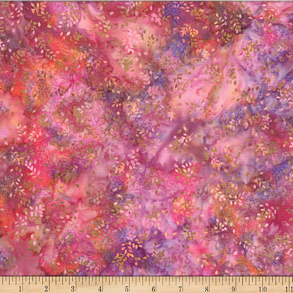 Hoffman Bali Batik X2632 263 Shrimp Ditsy Leaves By The Yard