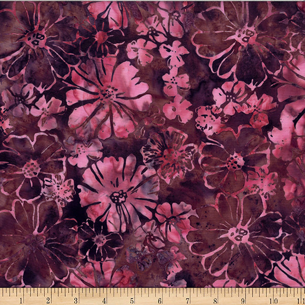 Hoffman Batik X2634 125 Mahogany Bold Floral By The Yard