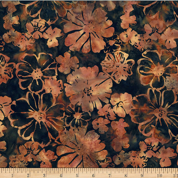 Hoffman Batik X2634 168 Nutmeg Bold Floral By The Yard