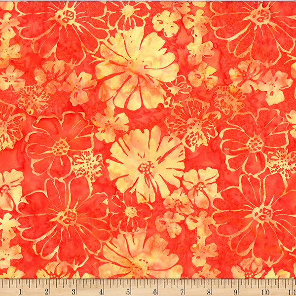 Hoffman Bali Batik X2634 314 Sherbet Bold Floral By The Yard