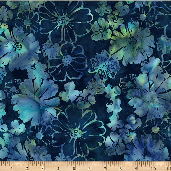 Hoffman Batik X2634 413 Watercress Bold Floral By The Yard