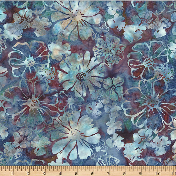 Hoffman Bali Batik X2634 582 Twilight Bold Floral By The Yard