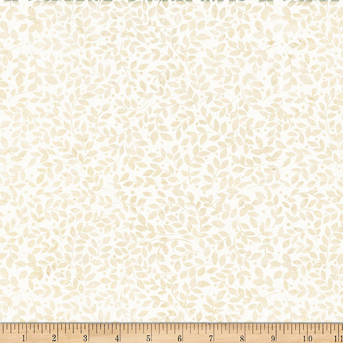 Hoffman Bali Batik X2636 265 Oyster Packed Leaves By The Yard