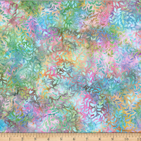 Hoffman Bali Batik X2636 491 Taffy Packed Leaves By The Yard