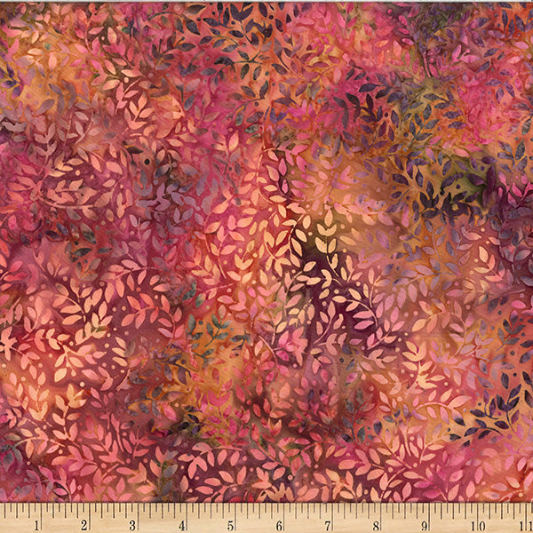 Hoffman Batik X2636 634 Global Spice Packed Leaves By The Yard