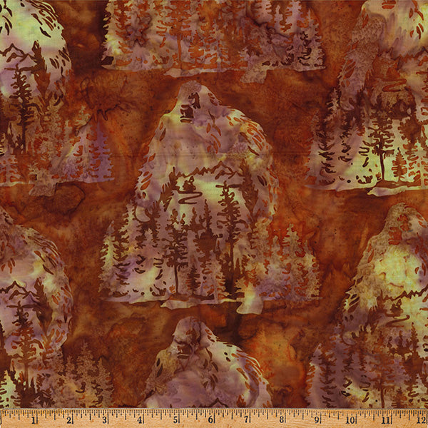 Hoffman Bali Batik X2641 573 Pecan Bigfoot Forest By The Yard