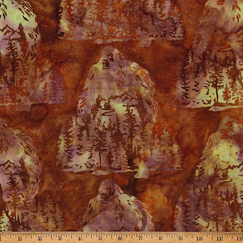 Hoffman Bali Batik X2641 573 Pecan Bigfoot Forest By The Yard