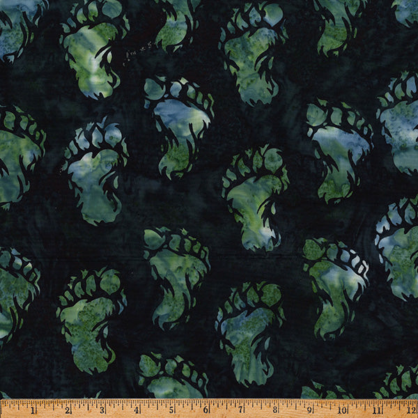 Hoffman Bali Batik X2642 44 Forest Bigfoot Footprint By The Yard