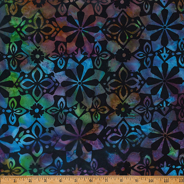 Hoffman Batik X2645 532 Aurora Geometric Floral By The Yard