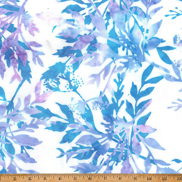Hoffman Batik X2646 183 Glacier Leafy By The Yard