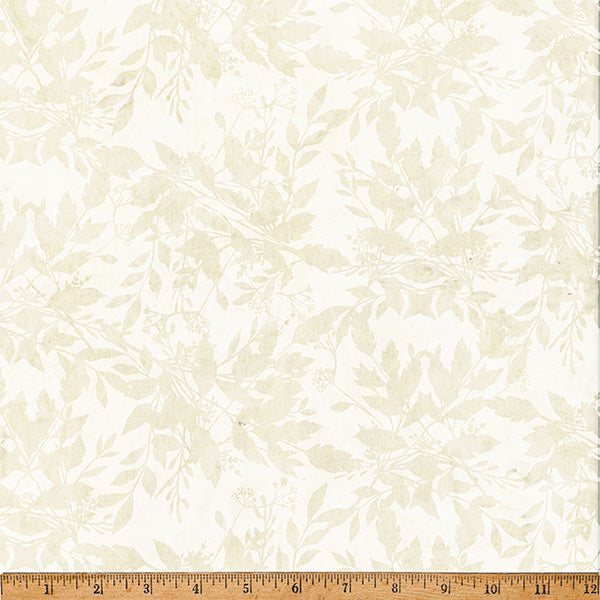 Hoffman Batik X2646 265 Oyster Leafy By The Yard