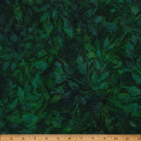 Hoffman Batik X2646 31 Emerald Mottled Leaves By The Yard