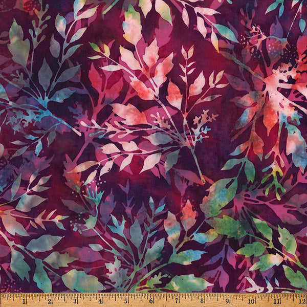 Hoffman Batik X2646 734 Rainbow Sweets Mottled Leaves By The Yard