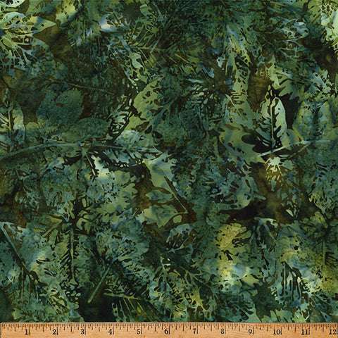 Hoffman Batik X2650 141 Pine Xray Leaves By The Yard