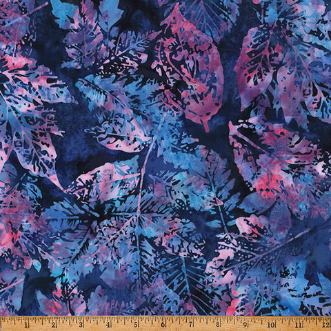 Hoffman Batik X2650 229 Wisteria Xray Leaves By The Yard